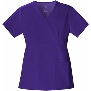 image:imageCherokee Luxe Women Scrubs Top Mock Wrap 1841Nugrape