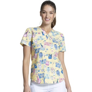 image:imageCherokee Prints Women Scrubs Top VNeck Print CK652Hey Baby