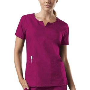 image:imageCherokee Women Scrubs Top Workwear Originals Round Neck 4824Raspberry