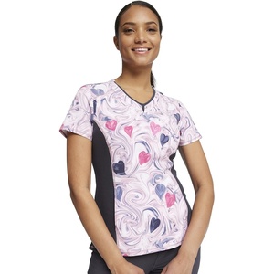 image:imageCherokee iFlex Women Scrubs Top VNeck CK698Loving Swirls