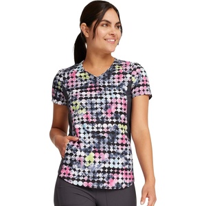 image:imageCherokee iFlex Women Scrubs Top VNeck Print CK732Dots So Retro