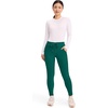 image:imageCherokee Form CK095 Womens Mid Rise Tapered Leg Drawstring PantHunter Green