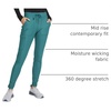 image:imageCherokee Form CK095 Womens Mid Rise Tapered Leg Drawstring PantHunter Green