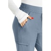 image:imageCherokee Form CK095 Womens Mid Rise Tapered Leg Drawstring PantOcean Ash