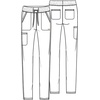 image:imageCherokee Form CK095 Womens Mid Rise Tapered Leg Drawstring PantPewter