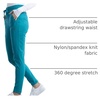 image:imageCherokee Form CK095 Womens Mid Rise Tapered Leg Drawstring PantTeal Blue