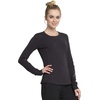 image:imageCherokee Infinity Women Underscrubs Long Sleeve Knit Tee CK765Pewter  Black