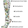 image:imageCherokee Knee High Compression Socks 815 mmHg Lightweight Printed Support Stockings 1 Pair COMFORTSUPPORTGarden Silhouette
