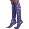 image:imageCherokee Knee High Compression Socks 815 mmHg Lightweight Printed Support Stockings 1 Pair COMFORTSUPPORTScrub Love