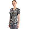 image:imageWomens Round Neck Print Top with Brush Away Blooms by InfinityBig Cat