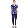 image:imageWomens Round Neck Print Top with Brush Away Blooms by InfinityStaggered Marble