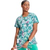 image:imageWomens Round Neck Print Top with Brush Away Blooms by InfinityTropic Texture