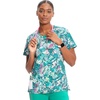 image:imageWomens Round Neck Print Top with Brush Away Blooms by InfinityTropic Texture