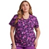 image:imageWomens Round Neck Print Top with Brush Away Blooms by InfinityLeopard Vibes