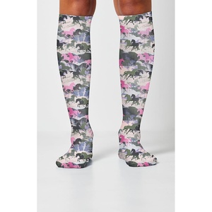 image:imageCherokee Knee High Compression Socks 815 mmHg Lightweight Printed Support Stockings 1 Pair COMFORTSUPPORTHorse Play