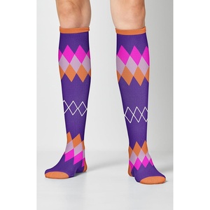 image:imageCherokee Printsupport Women 12 mmHg Support SocksArgyle Brights