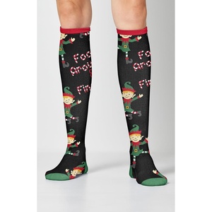 image:imageCherokee Printsupport Women 12 mmHg Support SocksDancing Elves