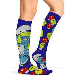 image:imageCherokee Printsupport Women 12 mmHg Support SocksSmurfette