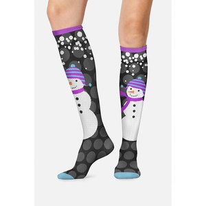 image:imageCherokee Printsupport Women 12 mmHg Support SocksSnowman Love