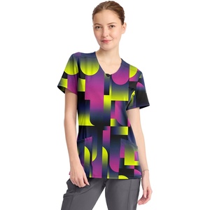 image:imageWomens Round Neck Print Top with Brush Away Blooms by InfinityPortal