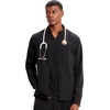 image:imageCherokee IN Scrub Jacket for Men Zip Front Rib Knit Collar 3 PocketsBlack
