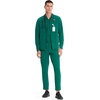 image:imageCherokee IN Scrub Jacket for Men Zip Front Rib Knit Collar 3 PocketsHunter