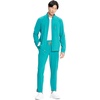 image:imageCherokee IN Scrub Jacket for Men Zip Front Rib Knit Collar 3 PocketsTeal Blue