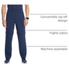 image:imageCherokee Infinity GNR8 Mens Mid Rise Straight Leg Pant 3 PocketsNavy