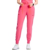 image:imageCherokee Infinity Womens PullOn Scrub Jogger Pants Mid Rise BottomsPower Pink