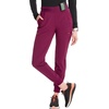 image:imageCherokee Infinity Womens PullOn Scrub Jogger Pants Mid Rise BottomsWine