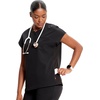 image:imageCherokee Infinity Womens Scrub Top Round Neck 3 Zip PocketsBlack