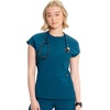 image:imageCherokee Infinity Womens Scrub Top Round Neck 3 Zip PocketsCaribbean Blue