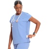image:imageCherokee Infinity Womens Scrub Top Round Neck 3 Zip PocketsCiel