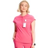 image:imageCherokee Infinity Womens Scrub Top Round Neck 3 Zip PocketsPower Pink