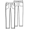 image:imageInfinity by Cherokee Women Scrubs Pant Low Rise Slim Pullon  1124ACaribbean Blue