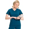 image:imageInfinity by Cherokee Womens VNeck Scrub Top with Kangaroo Pocket HighLow Hem  IN620ACaribbean Blue