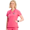 image:imageInfinity by Cherokee Womens VNeck Scrub Top with Kangaroo Pocket HighLow Hem  IN620APower Pink