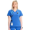 image:imageInfinity by Cherokee Womens VNeck Scrub Top with Kangaroo Pocket HighLow Hem  IN620ARoyal