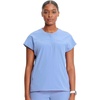 image:imageCherokee Infinity Womens Scrub Top Round Neck 3 Zip PocketsCiel