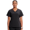 image:imageInfinity by Cherokee Womens VNeck Scrub Top with Kangaroo Pocket HighLow Hem  IN620ABlack