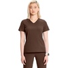 image:imageInfinity by Cherokee Womens VNeck Scrub Top with Kangaroo Pocket HighLow Hem  IN620AEspresso Express