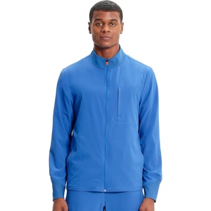 image:imageCherokee IN Scrub Jacket for Men Zip Front Rib Knit Collar 3 PocketsRoyal