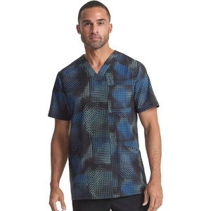 image:imageCherokee Infinity Men Scrubs Top VNeck CK920Gradient Grid