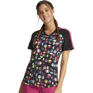 image:imageCherokee Infinity Nurse Gifts Women Scrubs Top VNeck Print CK645 S Geo Nouveau