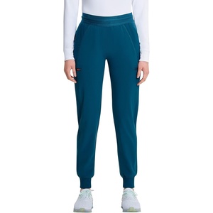image:imageCherokee Infinity Womens PullOn Scrub Jogger Pants Mid Rise BottomsCaribbean Blue