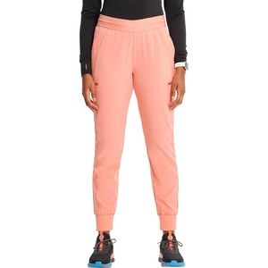 image:imageCherokee Infinity Womens PullOn Scrub Jogger Pants Mid Rise BottomsElectric Coral