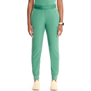 image:imageCherokee Infinity Womens PullOn Scrub Jogger Pants Mid Rise BottomsMatcha Latte