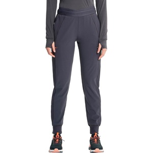image:imageCherokee Infinity Womens PullOn Scrub Jogger Pants Mid Rise BottomsPewter
