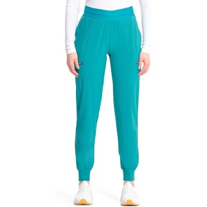 image:imageCherokee Infinity Womens PullOn Scrub Jogger Pants Mid Rise BottomsTeal Blue