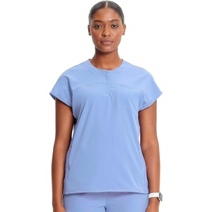 image:imageCherokee Infinity Womens Scrub Top Round Neck 3 Zip PocketsCiel